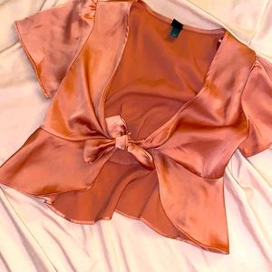 Pink Satin Blouse